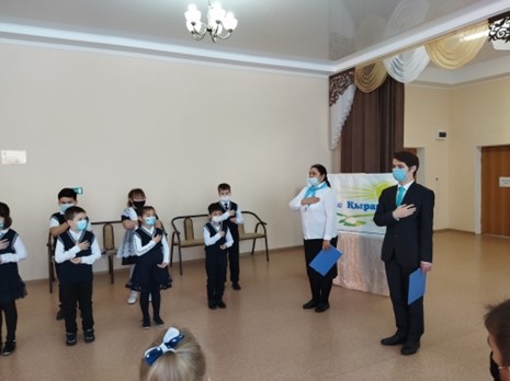 освящение в отряды ЕДЮО «Жас Ұлан» и «Жас Қыран»