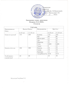 КҮНДЕЛІКТІ МӘЗІР. 22.11.2022 ж.