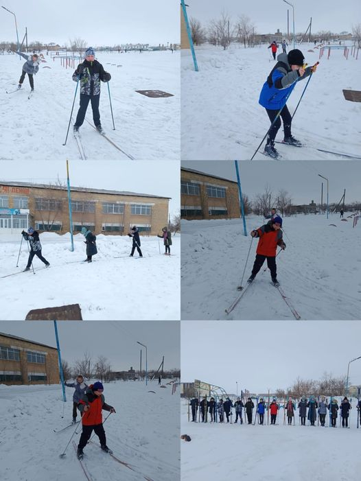 Урок лыжной подготовки в 6-х классах.
