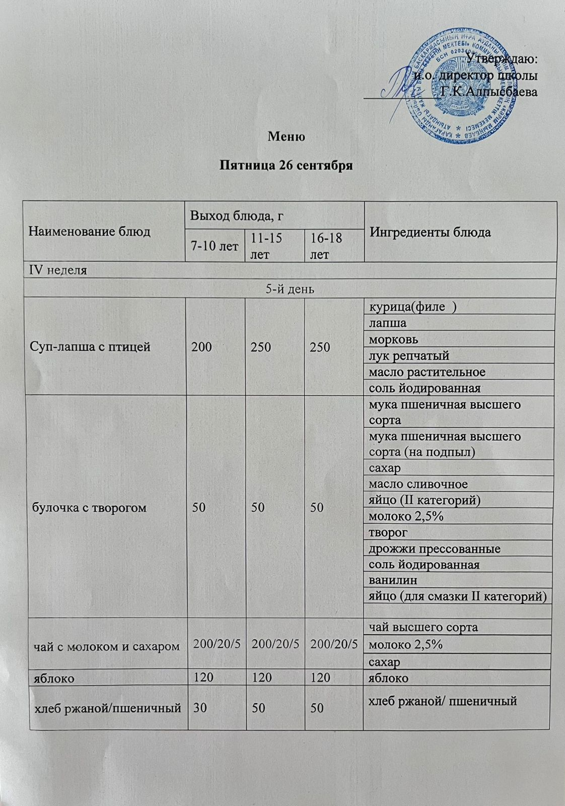МЕНЮ
