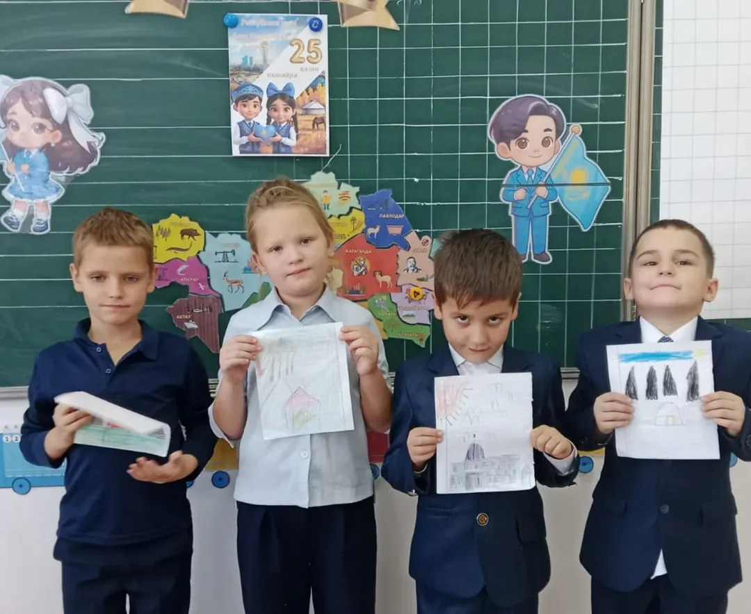 В 1 «А» классе был проведён классный час, посвящённый Дню Республики Казахстан. Ребята познакомились с историей праздника и узнали, почему этот день важен для всей страны.