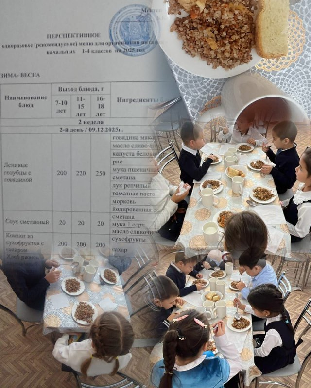  Тамақ мәзірге сай дайындалды