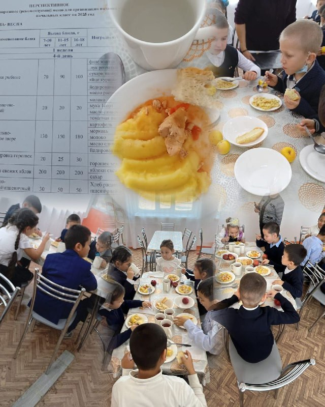 Тамақ мәзірге сай дайындалды