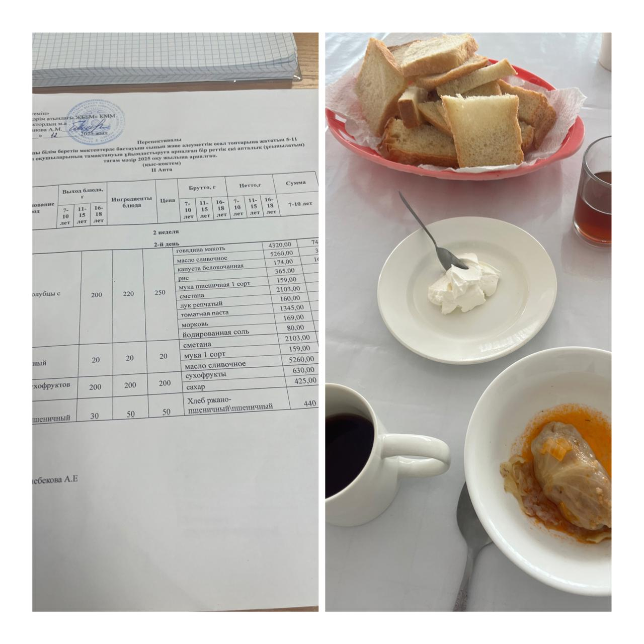   9желтқсанға   мектептегі тамақтану