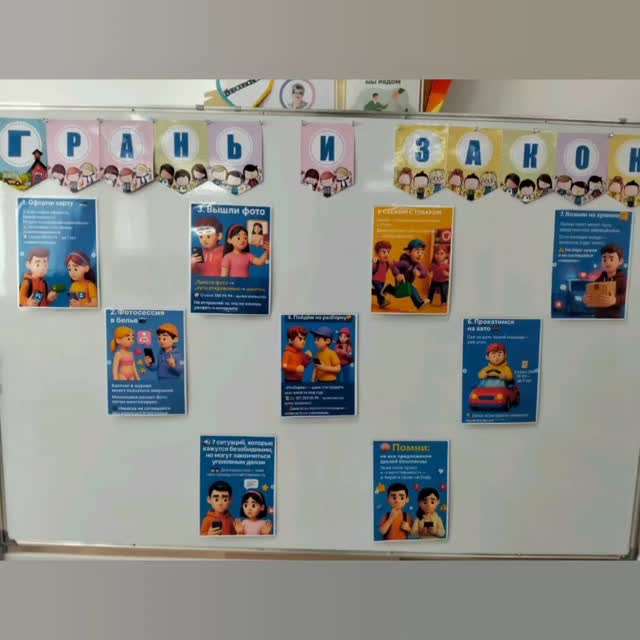 В школе оформлен информационный стенд, посвящённый ситуациям, которые на первый взгляд кажутся безобидными, но в реальной жизни могут привести к административной или уголовной ответственности.