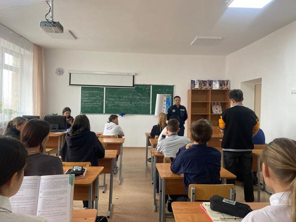 Проведена беседа с инспектором полиции Осакаровского района майором полиции Курамысовым М.К.