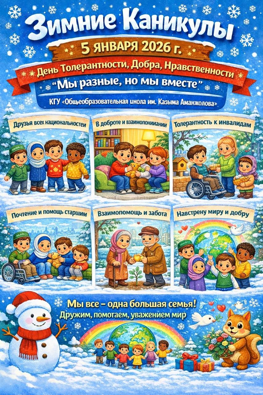 Толеранттылық, Мейірімділік және Адамгершілік күні «Біз әртүрліміз, бірақ біргеміз!»